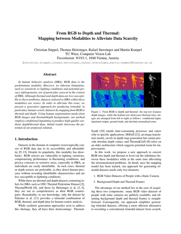 From RGB to Depth and Thermal: Mapping Between Modalities to Alleviate Data Scarcity